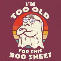 Im Too Old For This Boo Sheet Lazy Halloween Costume Ghost 16oz Travel Tumbler thumb 2
