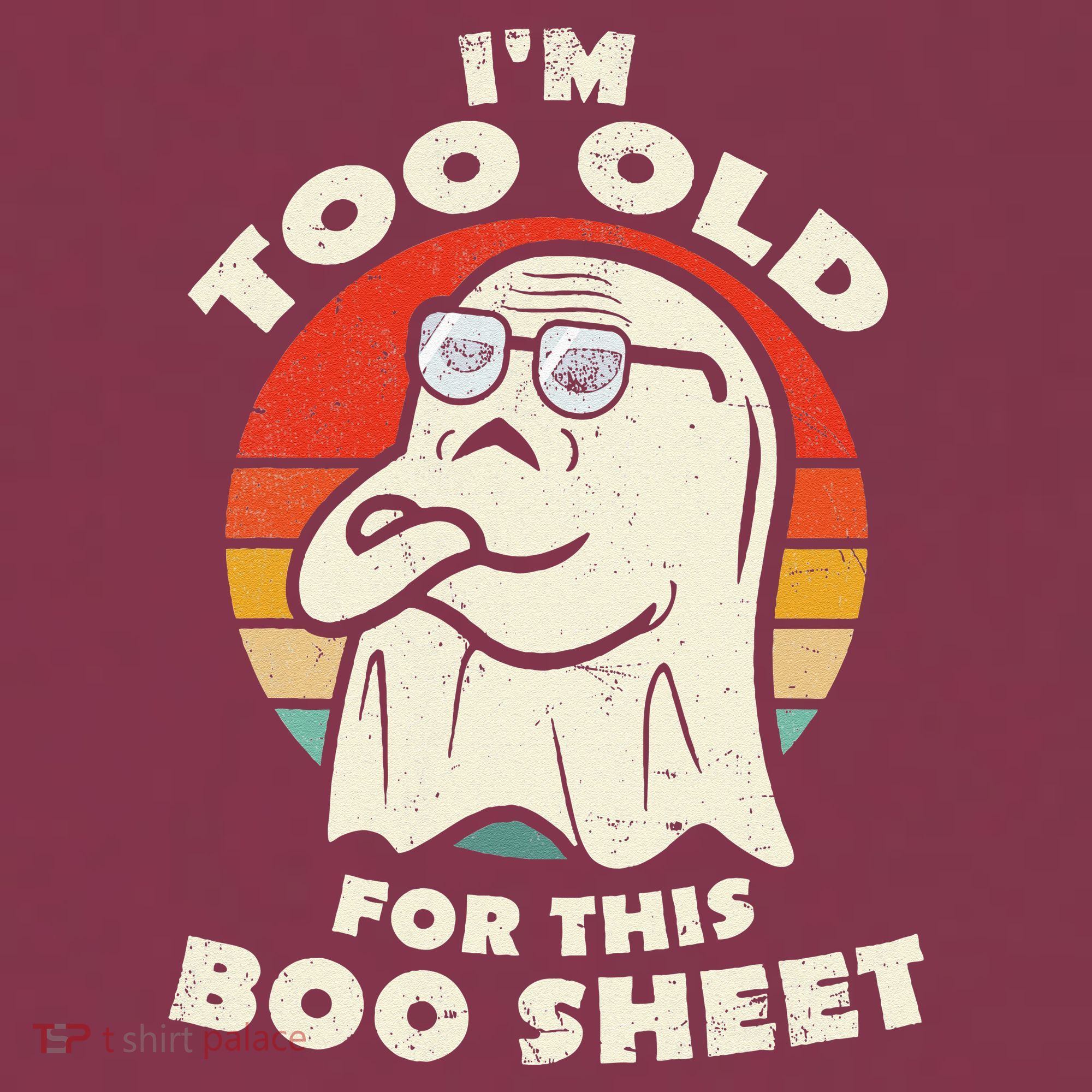 Im Too Old For This Boo Sheet Lazy Halloween Costume Ghost 16oz Travel Tumbler