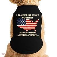 I Take Pride In My Country Distressed USA American Flag Map Doggie Tank thumb 0