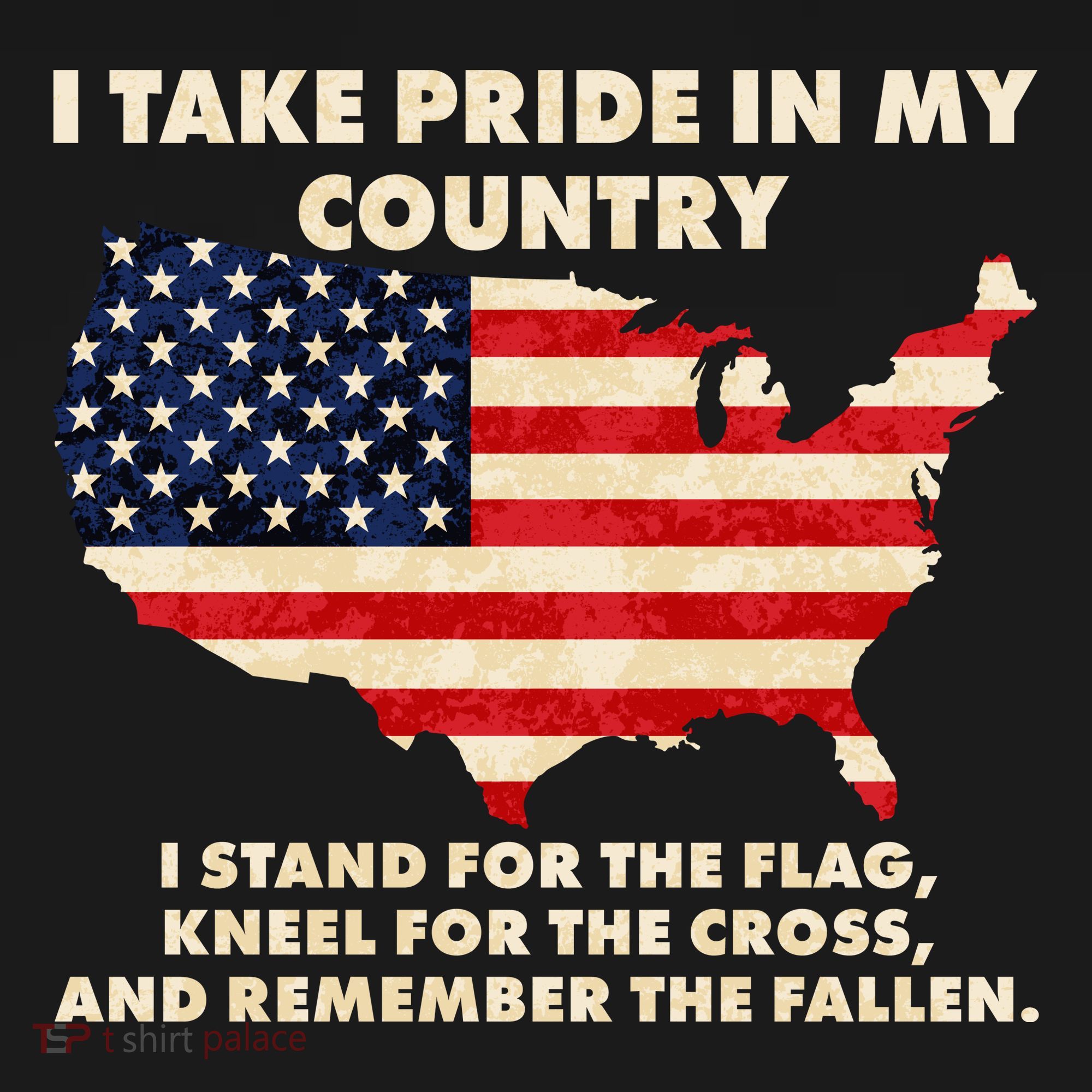 I Take Pride In My Country Distressed USA American Flag Map Women's Hoodie