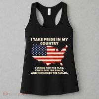 I Take Pride In My Country Distressed USA American Flag Map Women's Tank Top thumb 3