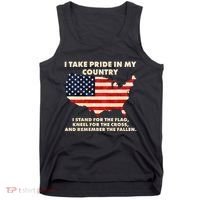 I Take Pride In My Country Distressed USA American Flag Map Tank Top thumb 0