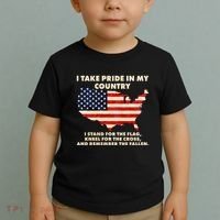 I Take Pride In My Country Distressed USA American Flag Map Toddler T-Shirt thumb 2