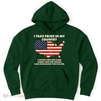 I Take Pride In My Country Distressed USA American Flag Map Hoodie thumb 0