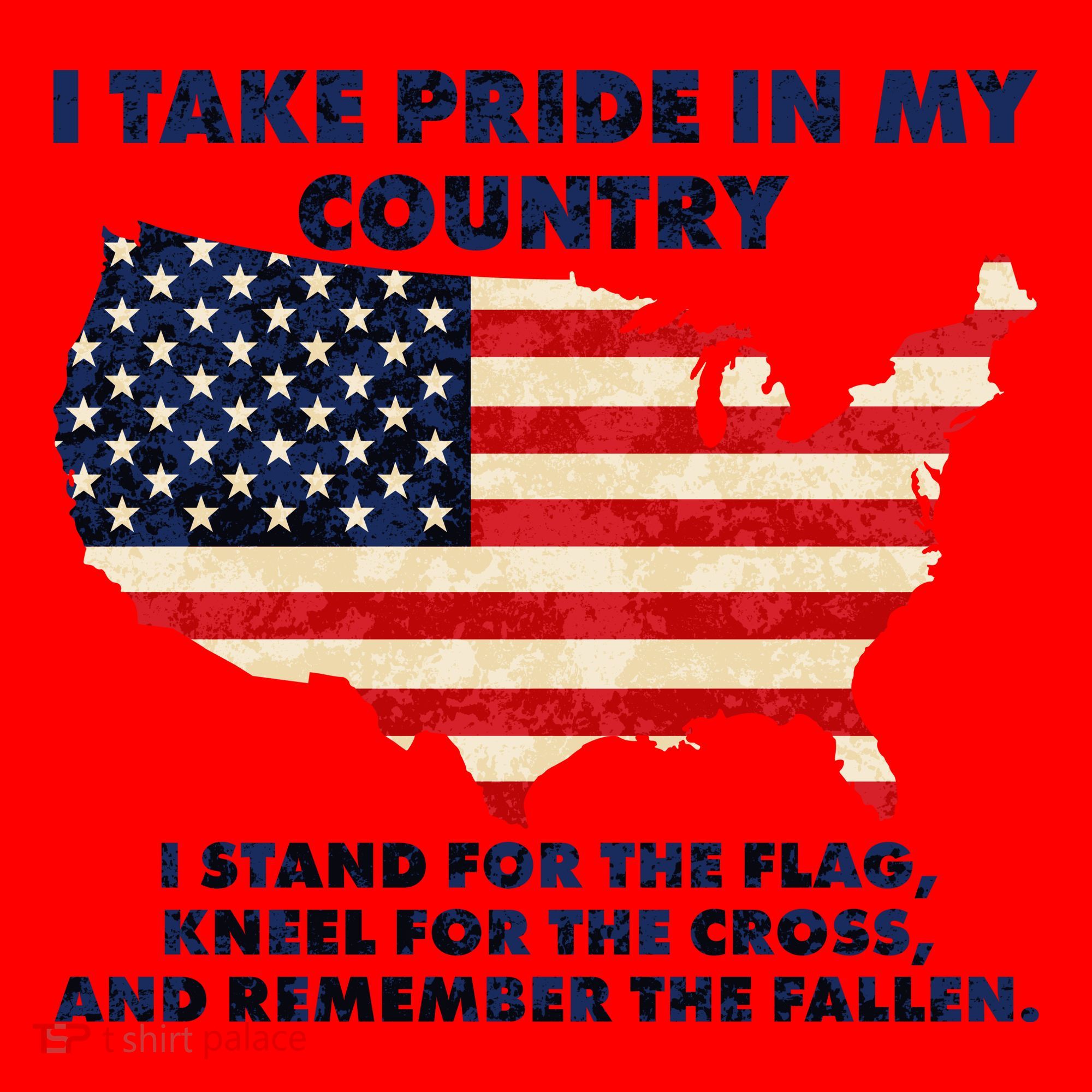 I Take Pride In My Country Distressed USA American Flag Map Santa Hat