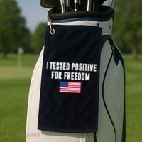 I Test Positive For Freedom USA Golf Towel thumb 2