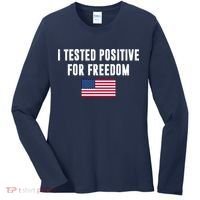 I Test Positive For Freedom USA Women's Long Sleeve Shirt thumb 0