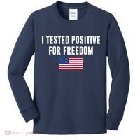 I Test Positive For Freedom USA Kids Long Sleeve Shirt thumb 0
