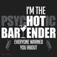 I'm The Psychotic Bartender Everyone Warned You About Funny Golf Towel thumb 3