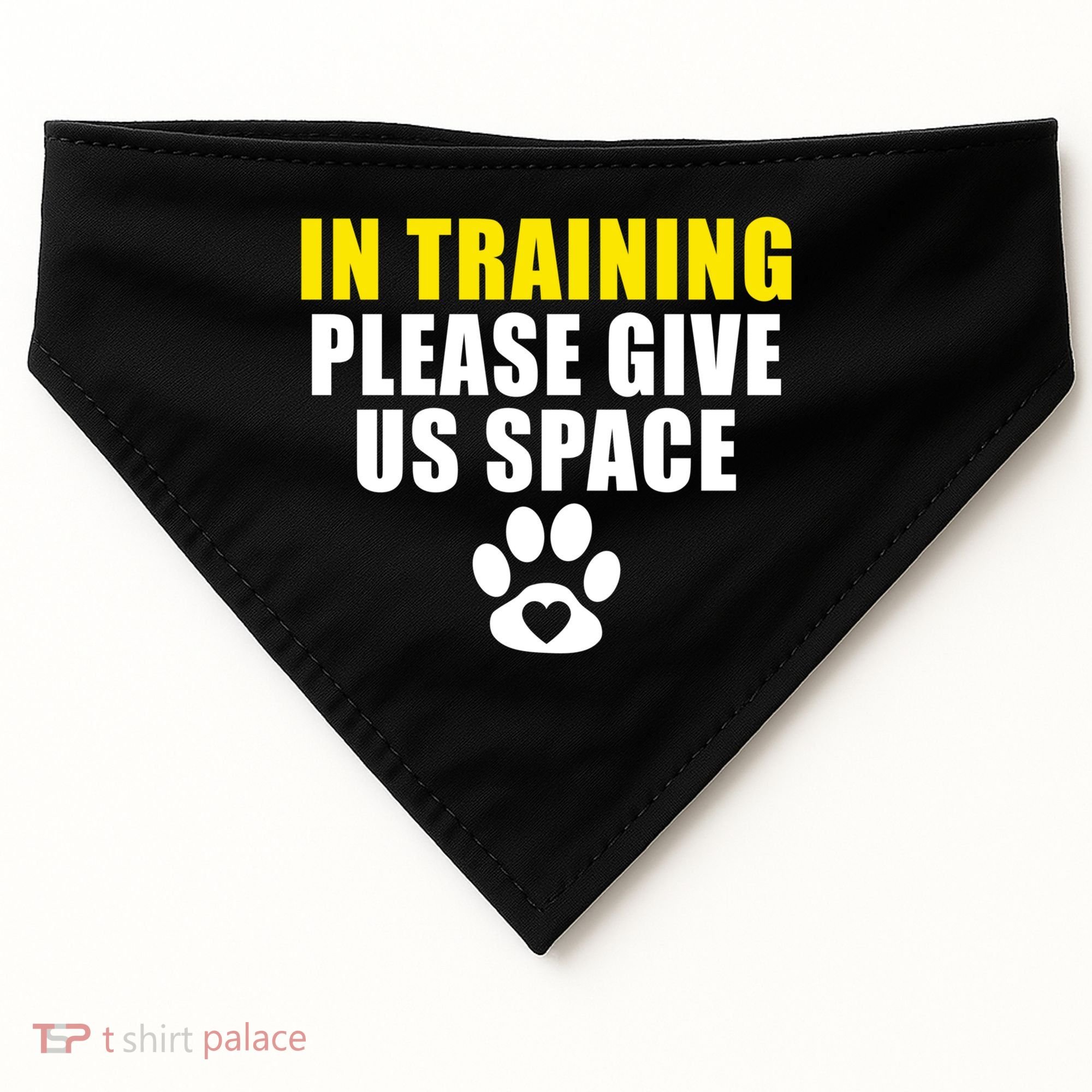 In Training Please Give Us Space Dog Training Dog Trainers Funny Gift USA-Made Doggie Bandana