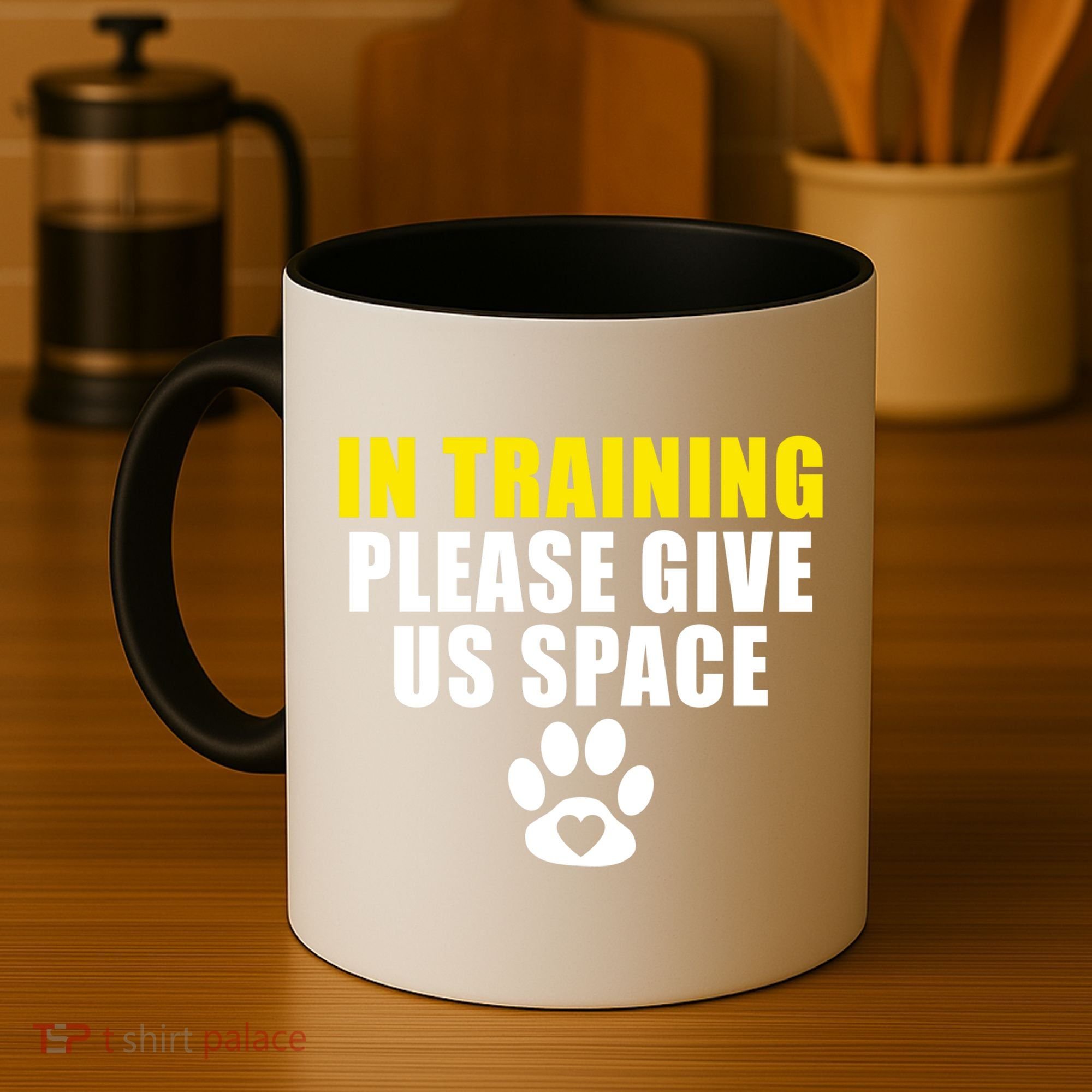 In Training Please Give Us Space Dog Training Dog Trainers Funny Gift Coffee Mug