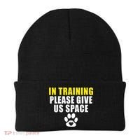 In Training Please Give Us Space Dog Training Dog Trainers Funny Gift Beanie thumb 0