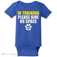 In Training Please Give Us Space Dog Training Dog Trainers Funny Gift Baby Bodysuit thumb 0
