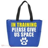 In Training Please Give Us Space Dog Training Dog Trainers Funny Gift Tote Bag thumb 0