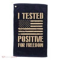 I Tested Positive For Freedom Golf Towel thumb 0