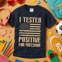 I Tested Positive For Freedom Kids T-Shirt thumb 3