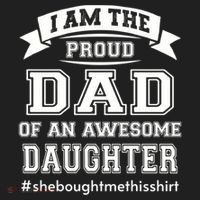IM The Proud Dad Of An Awesome Daughter Fathers Day Gift Beanie thumb 2