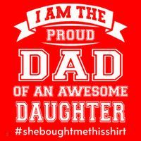 IM The Proud Dad Of An Awesome Daughter Fathers Day Gift Santa Hat thumb 1