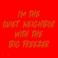Im The Quiet Neighbor With The Big Freezer Funny Halloween Santa Hat thumb 1