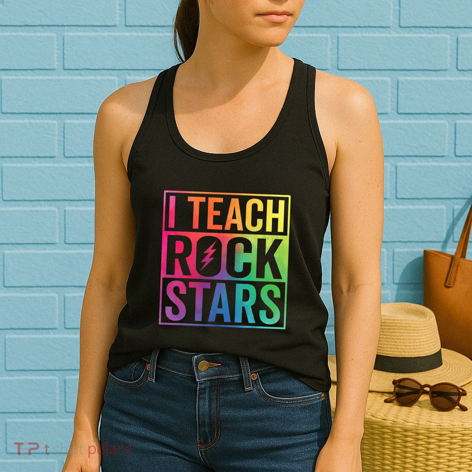 I Teach Rockstars Funny Music Teacher Back To School Women's Tank Top