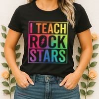 I Teach Rockstars Funny Music Teacher Back To School Women's T-Shirt thumb 2