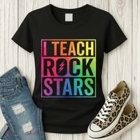 I Teach Rockstars Funny Music Teacher Back To School Women's T-Shirt thumb 3