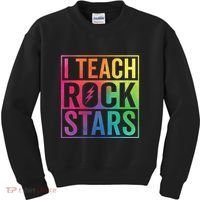 I Teach Rockstars Funny Music Teacher Back To School Kids Sweatshirt thumb 0