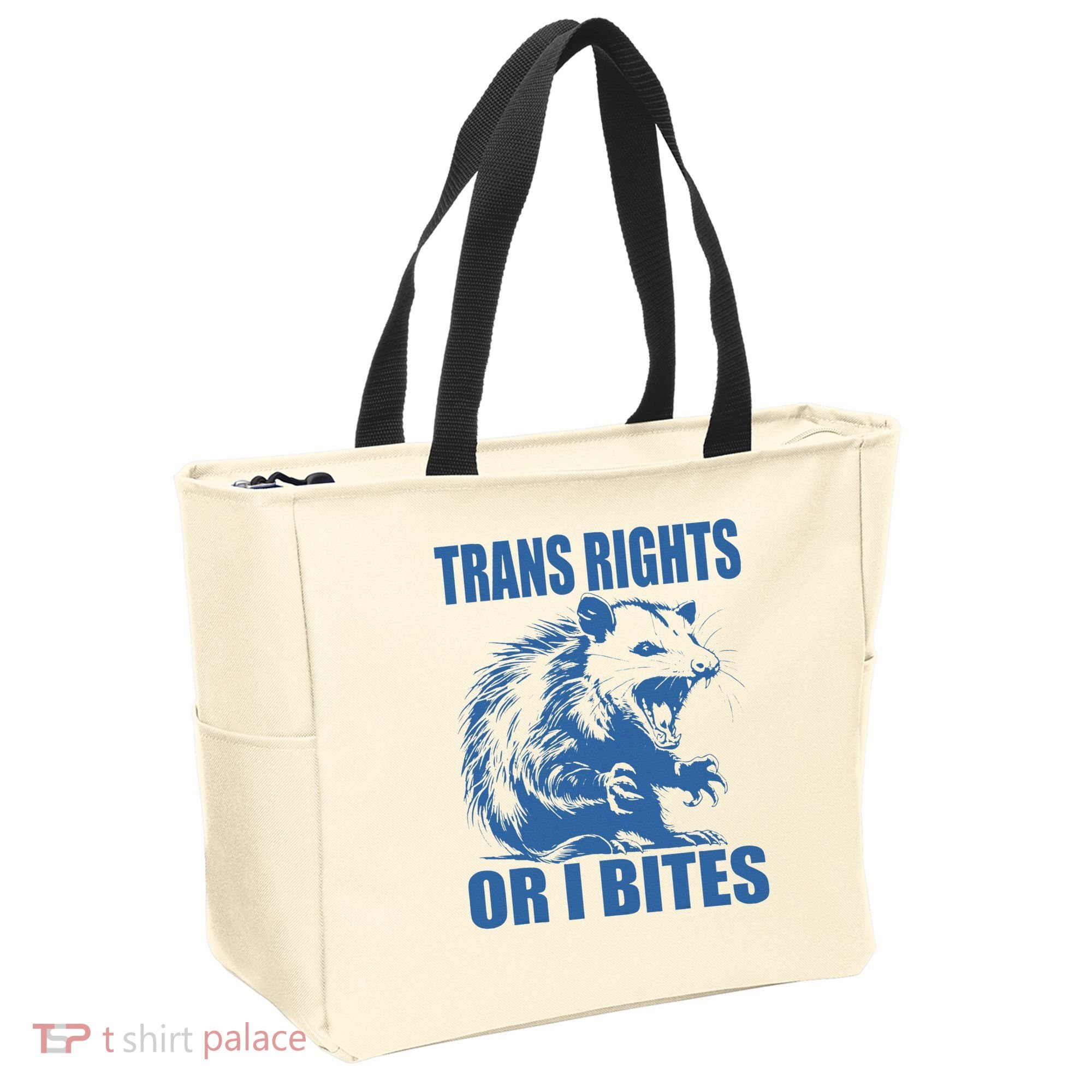 Inclusive Tran Rights Or I Bites Tote Bag