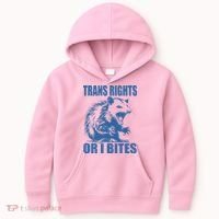 Inclusive Tran Rights Or I Bites Kids Hoodie thumb 0