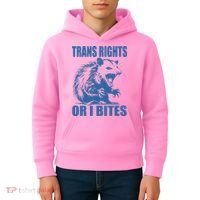 Inclusive Tran Rights Or I Bites Kids Hoodie thumb 4