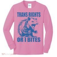 Inclusive Tran Rights Or I Bites Kids Long Sleeve Shirt thumb 0