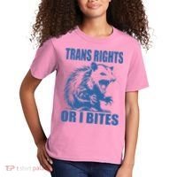 Inclusive Tran Rights Or I Bites Kids T-Shirt thumb 2