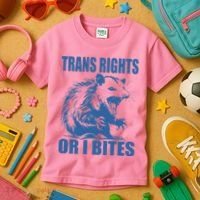 Inclusive Tran Rights Or I Bites Kids T-Shirt thumb 3