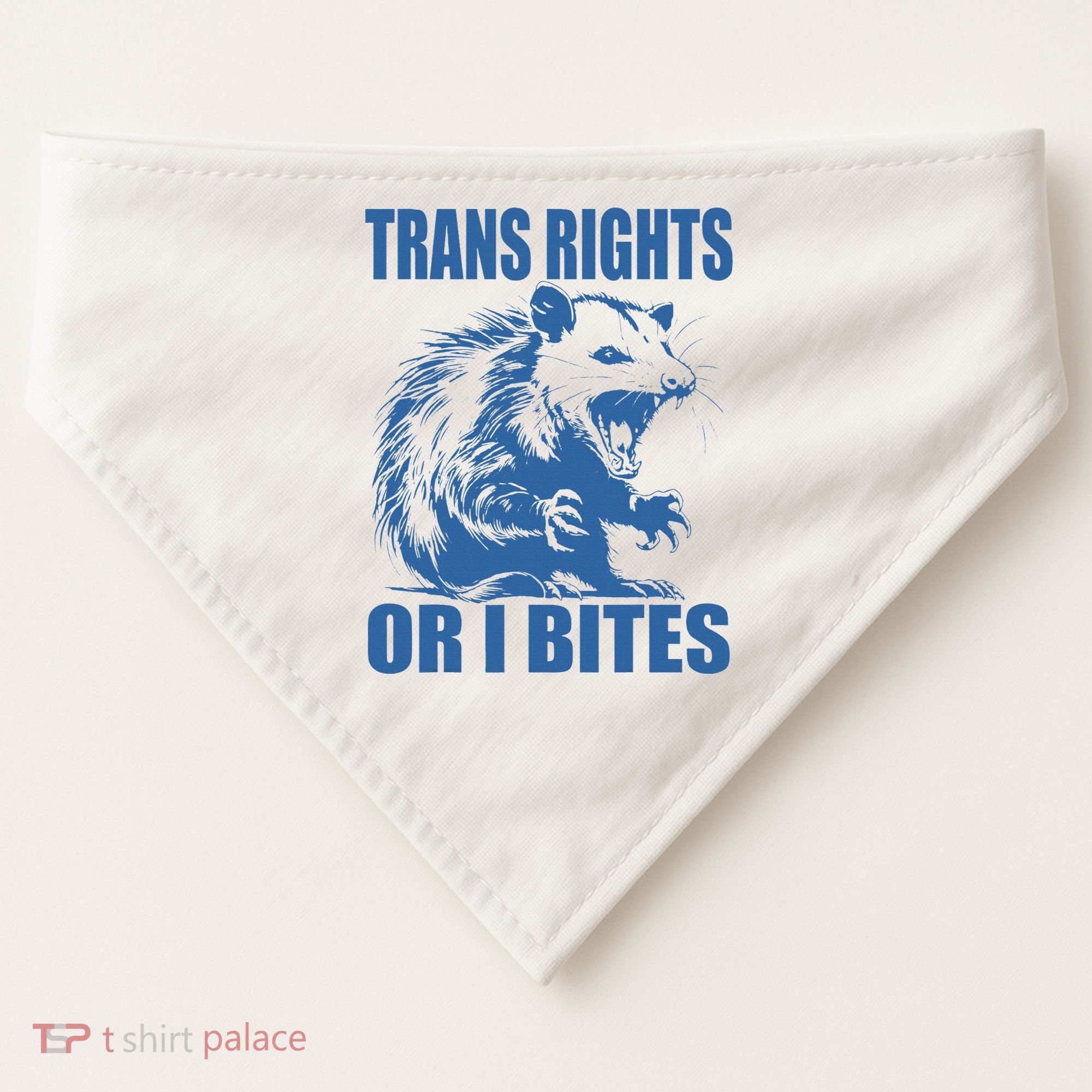 Inclusive Tran Rights Or I Bites USA-Made Doggie Bandana