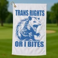 Inclusive Tran Rights Or I Bites Golf Towel thumb 1