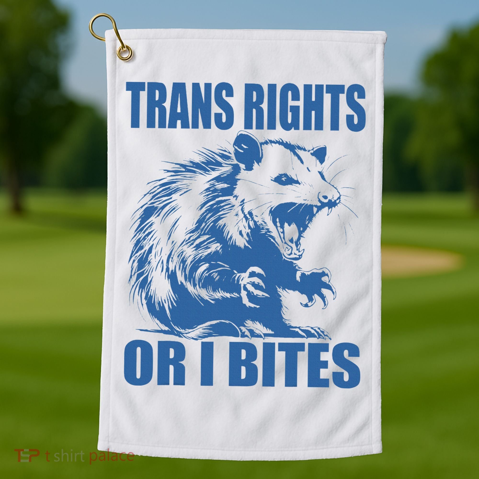 Inclusive Tran Rights Or I Bites Golf Towel