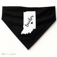 Indiana Teacher Red For Ed Public School USA-Made Doggie Bandana thumb 0