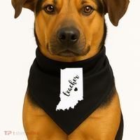 Indiana Teacher Red For Ed Public School USA-Made Doggie Bandana thumb 1