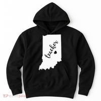 Indiana Teacher Red For Ed Public School Hoodie thumb 0