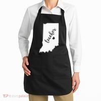 Indiana Teacher Red For Ed Public School Apron thumb 2