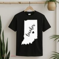 Indiana Teacher Red For Ed Public School T-Shirt thumb 2