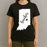 Indiana Teacher Red For Ed Public School T-Shirt thumb 4