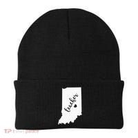 Indiana Teacher Red For Ed Public School Beanie thumb 0