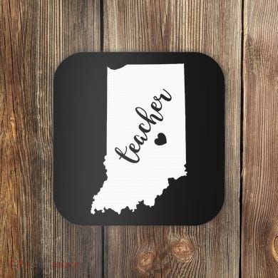 Indiana Teacher Red For Ed Public School Coaster