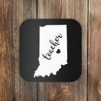 Indiana Teacher Red For Ed Public School Coaster thumb 0