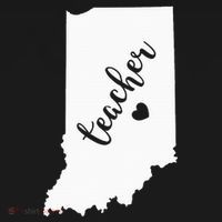 Indiana Teacher Red For Ed Public School Coaster thumb 2