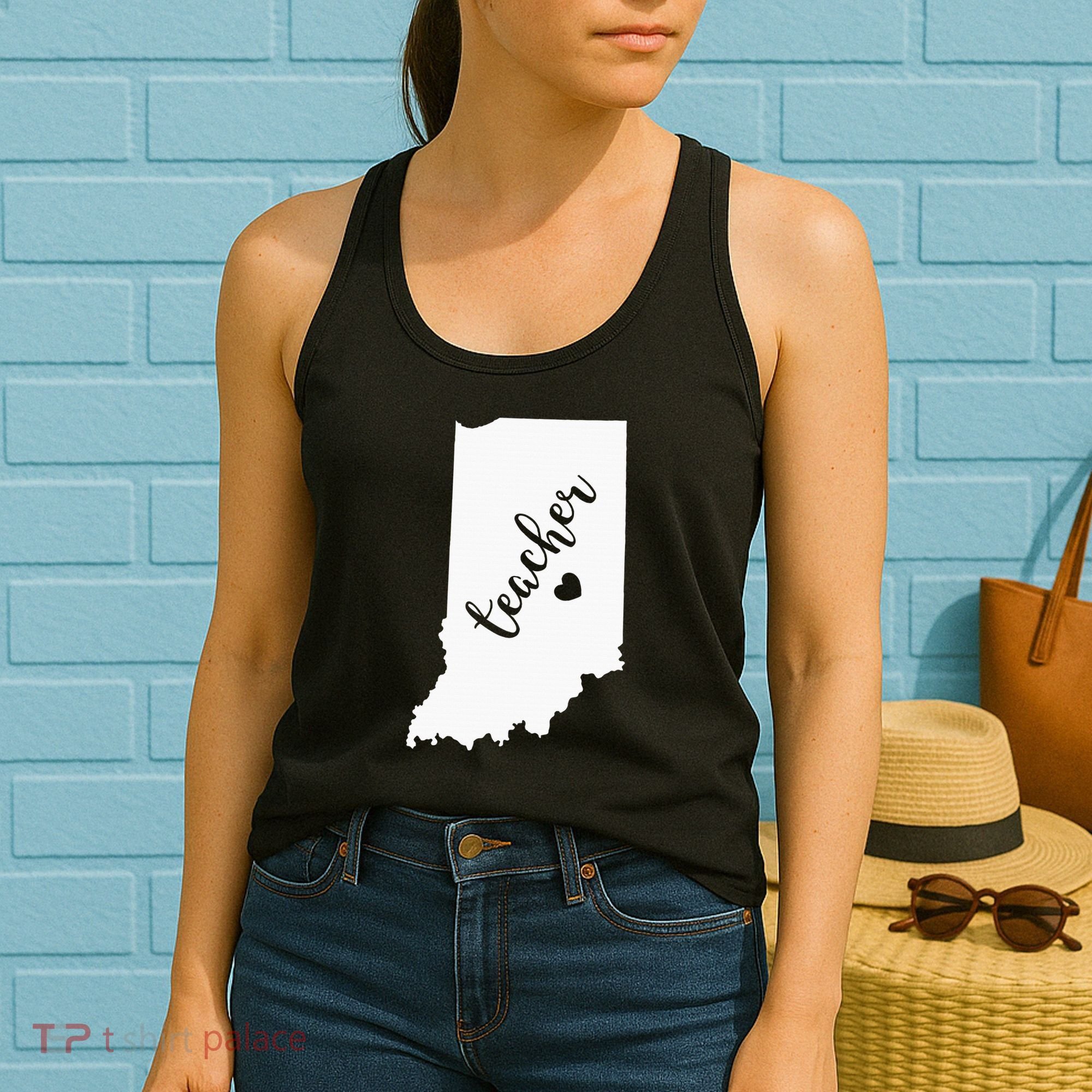 Indiana Teacher Red For Ed Public School Women's Tank Top