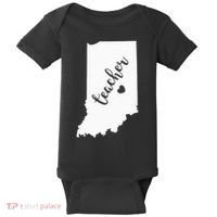 Indiana Teacher Red For Ed Public School Baby Bodysuit thumb 0