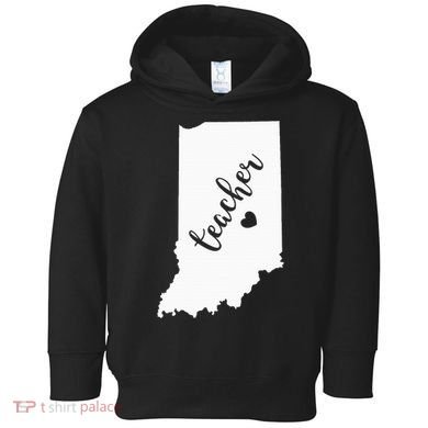 Indiana Teacher Red For Ed Public School Toddler Hoodie