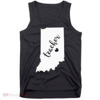 Indiana Teacher Red For Ed Public School Tank Top thumb 0